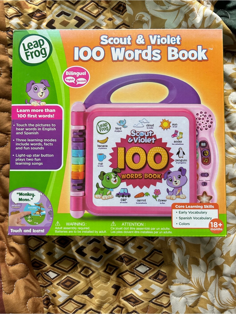 LeapFrog Scout & Violet 100 Words Book – Pink & Purple